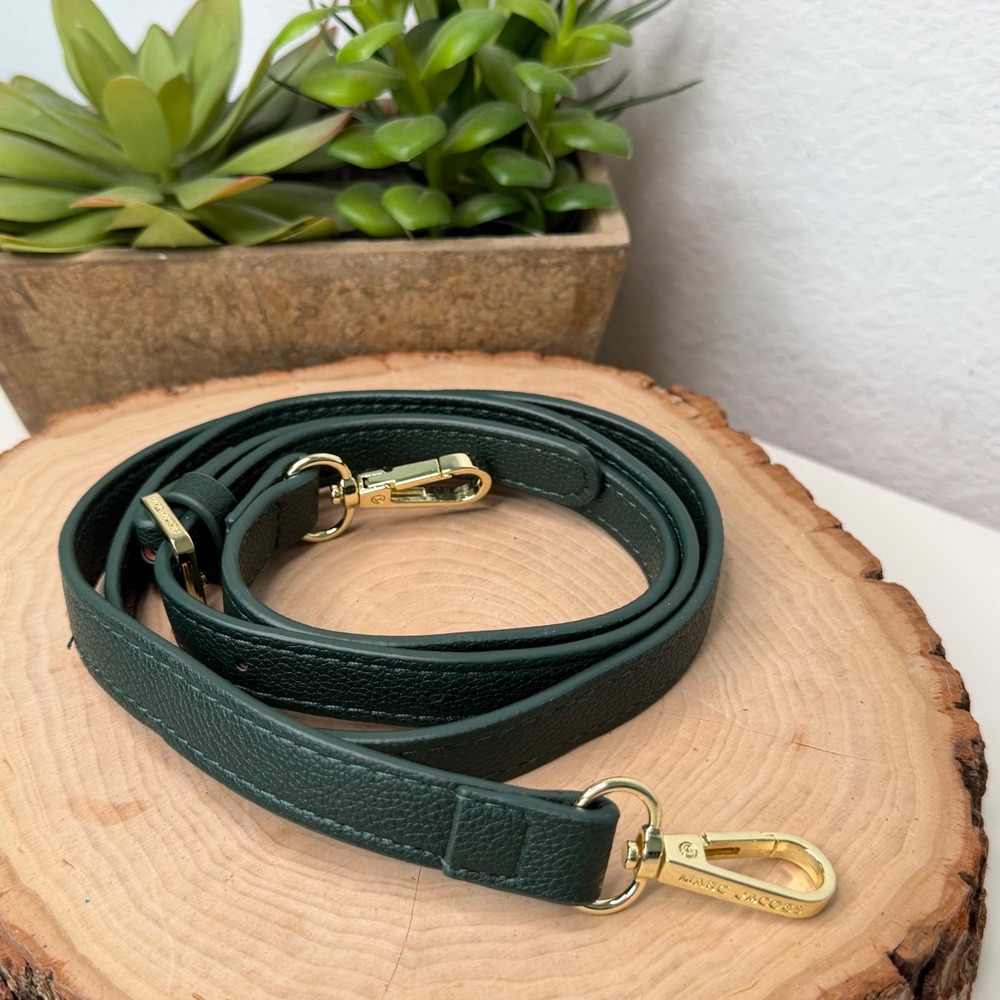 Marc Jacobs Handbag Strap Womens Green Leather Gold Hardware Designer OS